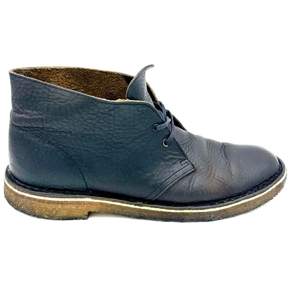Clarks Originals Desert Boot Mens 8.5 Dark Brown Beeswax Tumbled Leather‎ Chukka